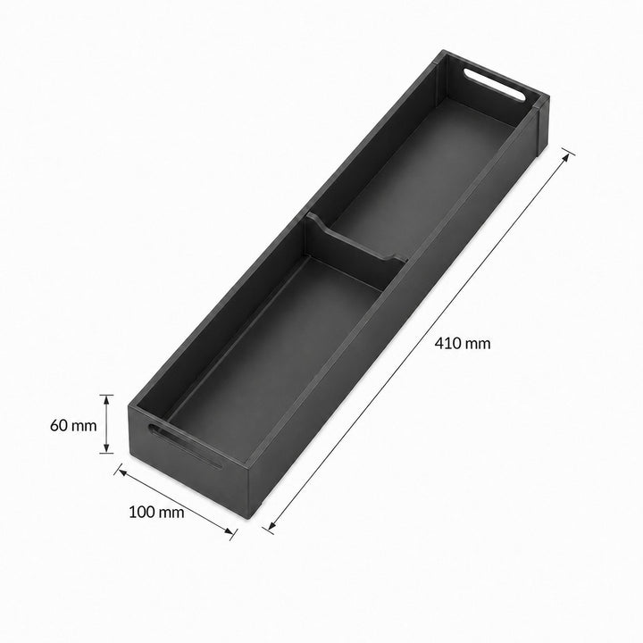 Taste Relax Space Black Kitchen Cutlery Drawer Organiser with Padded
