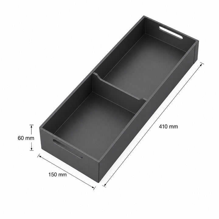 Taste Relax Space Black Kitchen Cutlery Drawer Organiser with Padded
