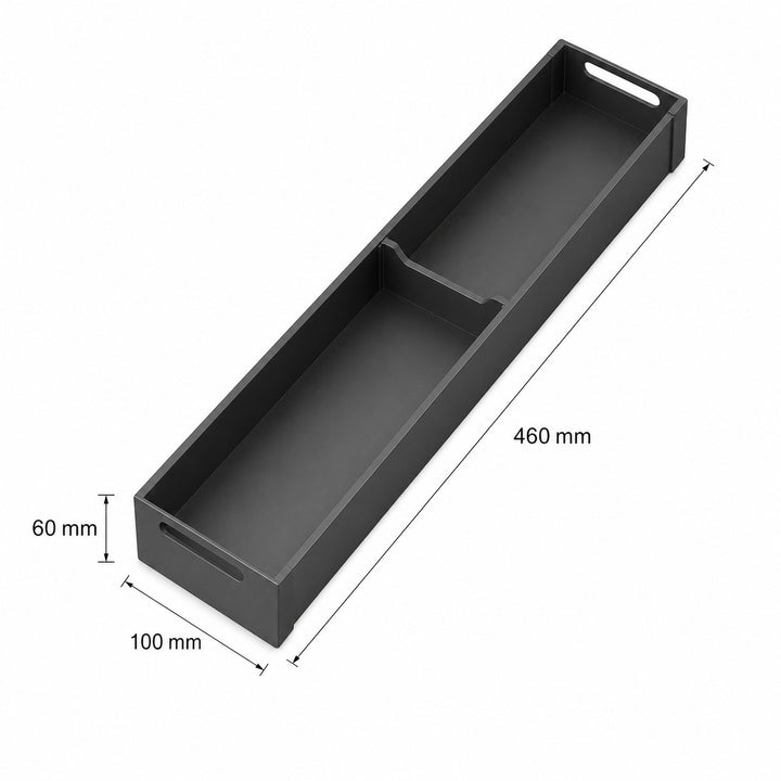 Taste Relax Space Black Kitchen Cutlery Drawer Organiser with Padded