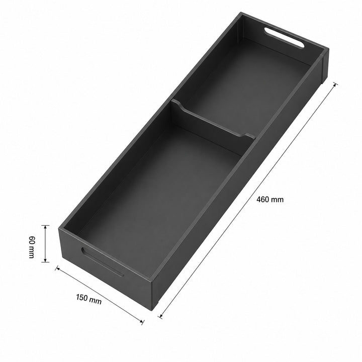 Taste Relax Space Black Kitchen Cutlery Drawer Organiser with Padded