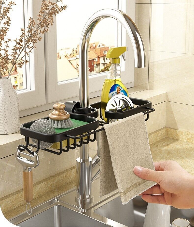 Taste Relax Space Faucet-Mounted Sink Caddy Organiser