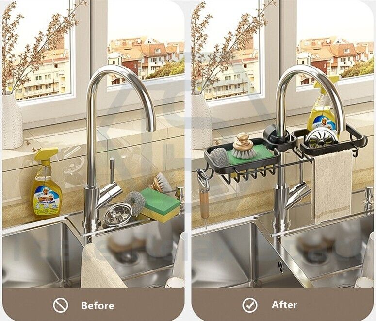 Taste Relax Space Faucet-Mounted Sink Caddy Organiser