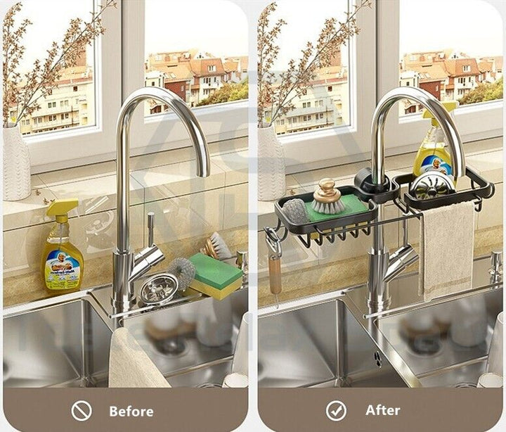 Taste Relax Space Faucet-Mounted Sink Caddy Organiser