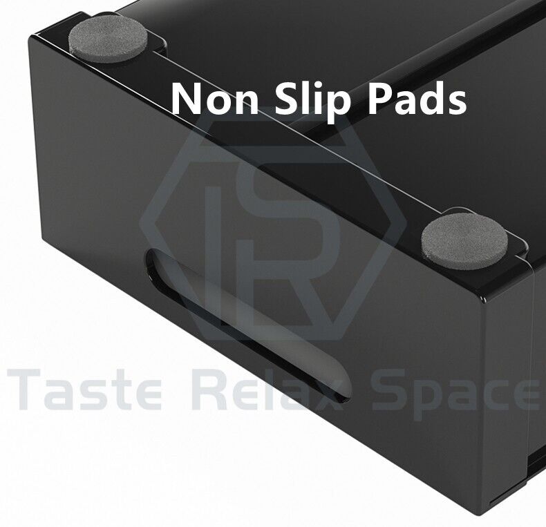 Taste Relax Space Black Kitchen Cutlery Drawer Organiser with Padded
