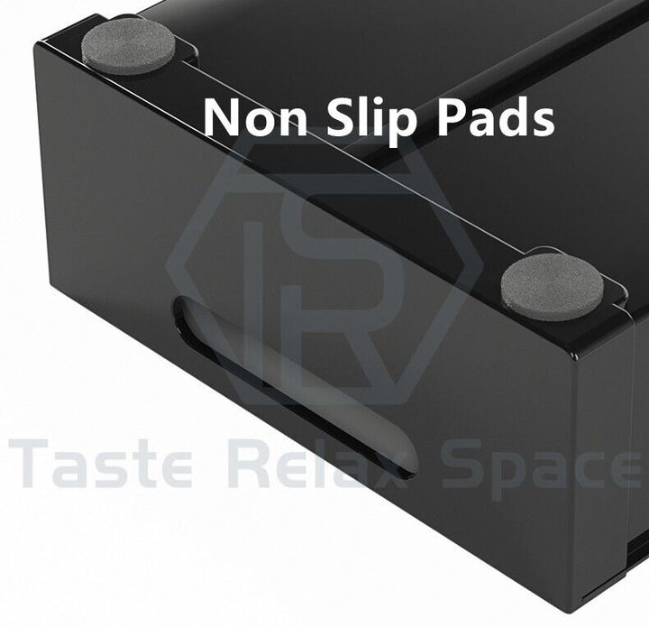 Taste Relax Space Black Kitchen Cutlery Drawer Organiser with Padded