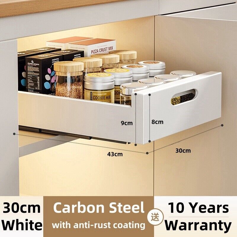 Taste Relax Space No-Drill Pull-Out Kitchen Cabinet Drawer Organiser – 25–40 cm