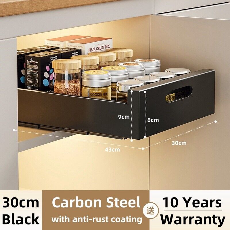 Taste Relax Space No-Drill Pull-Out Kitchen Cabinet Drawer Organiser – 25–40 cm