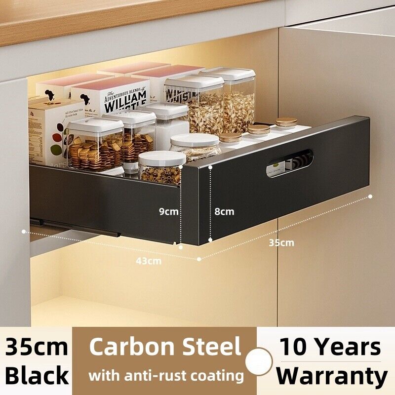 Taste Relax Space No-Drill Pull-Out Kitchen Cabinet Drawer Organiser – 25–40 cm