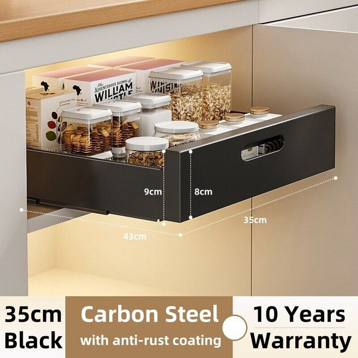 Taste Relax Space No-Drill Pull-Out Kitchen Cabinet Drawer Organiser – 25–40 cm