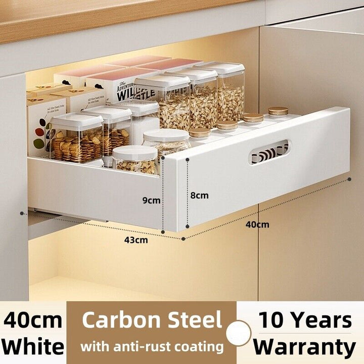 Taste Relax Space No-Drill Pull-Out Kitchen Cabinet Drawer Organiser – 25–40 cm