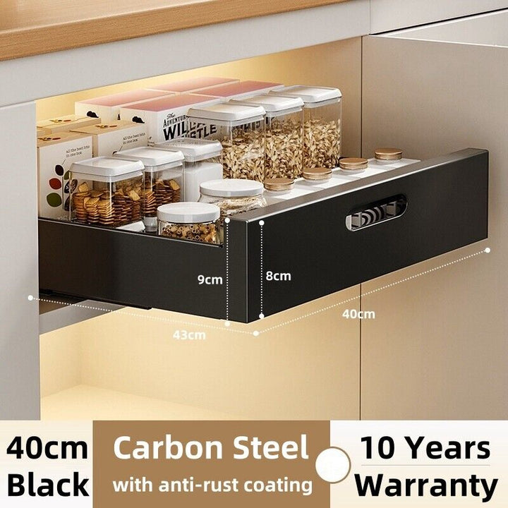 Taste Relax Space No-Drill Pull-Out Kitchen Cabinet Drawer Organiser – 25–40 cm
