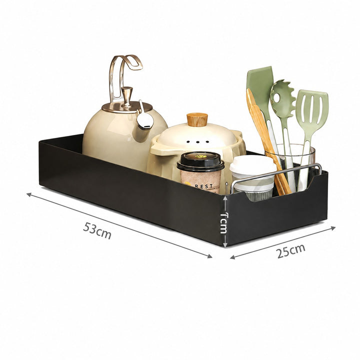 Kitchen Cabinet Storage Organiser Pull-Out Storage Basket Carbon steel with painted finish