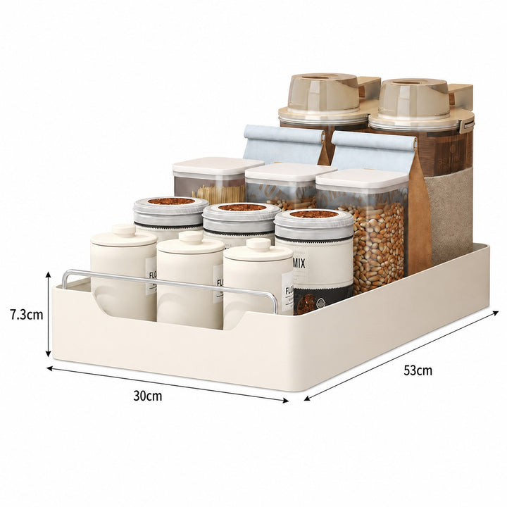 Kitchen Cabinet Storage Organiser Pull-Out Storage Basket Carbon steel with painted finish