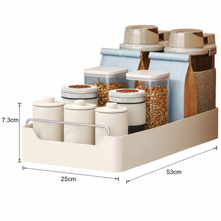 Kitchen Cabinet Storage Organiser Pull-Out Storage Basket Carbon steel with painted finish