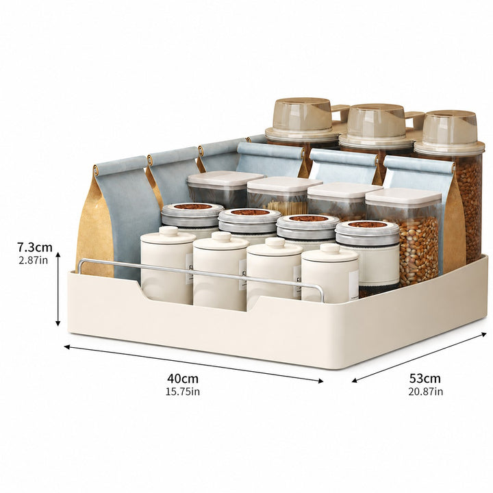 Kitchen Cabinet Storage Organiser Pull-Out Storage Basket Carbon steel with painted finish