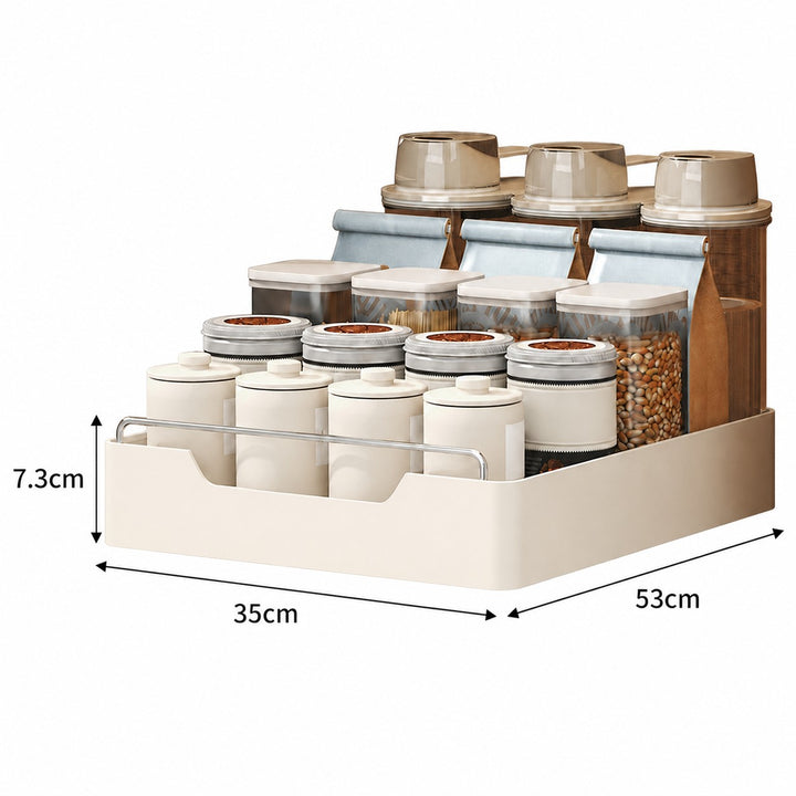 Kitchen Cabinet Storage Organiser Pull-Out Storage Basket Carbon steel with painted finish