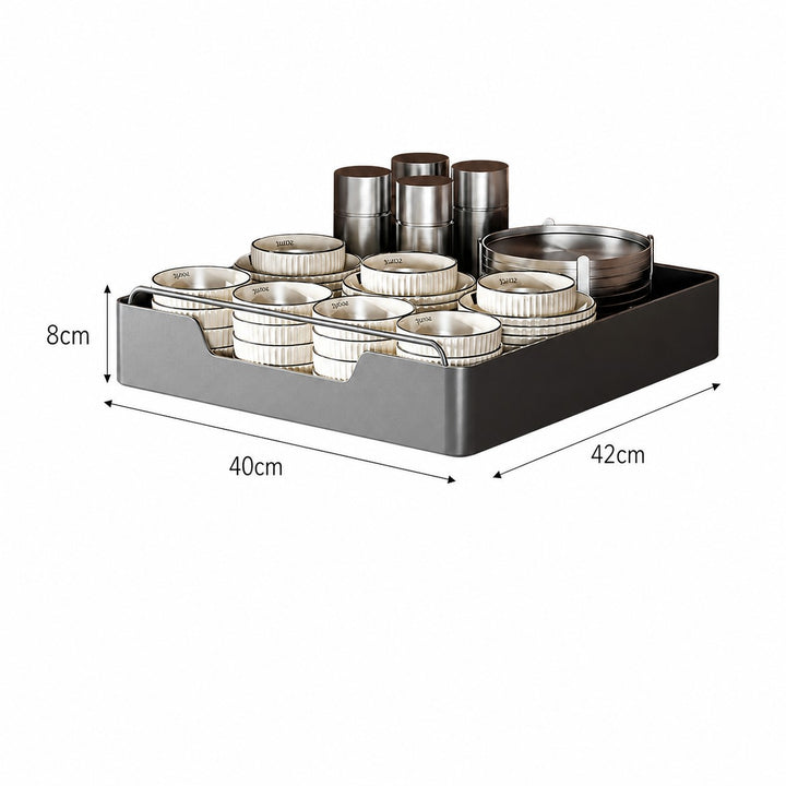 Kitchen Cabinet Storage Organiser Pull-Out Storage Basket Carbon steel with painted finish