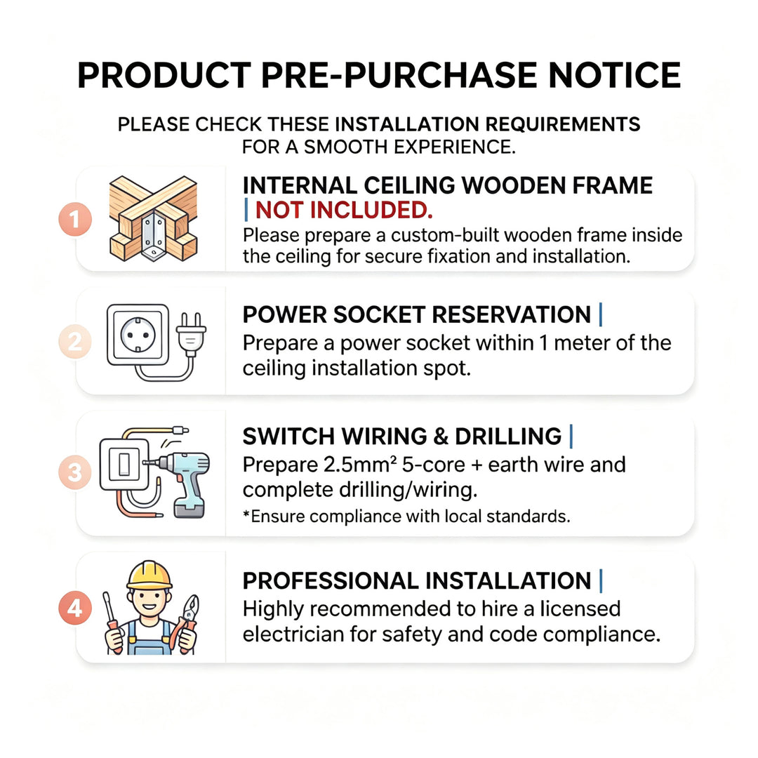 Taste Relax Space 3-in-1 Bathroom Ceiling Heater with Circular LED Light, Digital Display &amp; Exhaust Fan - White