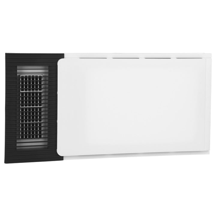 Taste Relax Space 3-in-1 Bathroom Ceiling Heater with Black Ventilation Panel, LED Light &amp; Exhaust Fan - White