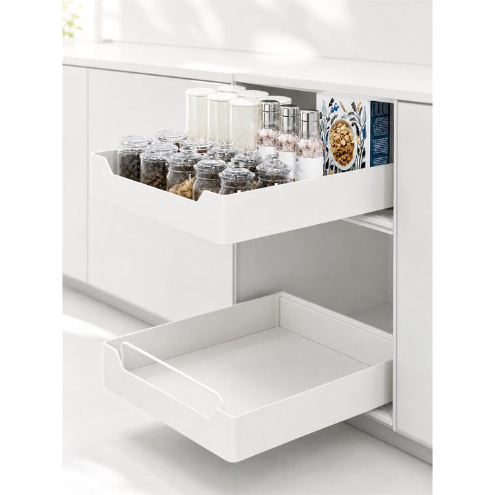 Kitchen Cabinet Storage Organiser Pull-Out Storage Basket Carbon steel with painted finish